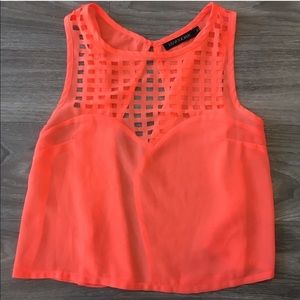 Neon Orange Crop Top